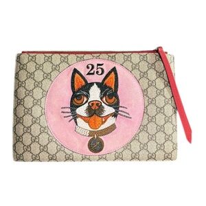 ✨TODAY ONLY SALE!!✨ Limited Edition Gucci Bosco Boston Terrier GG Supreme Clutch
